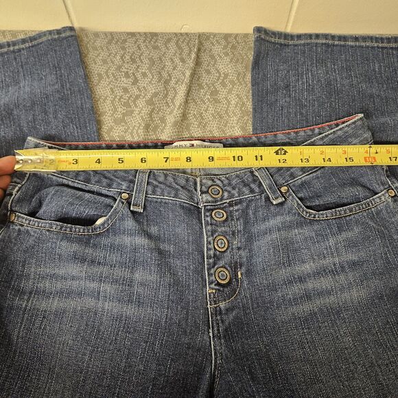 Tommy Hilfiger Jeans Womens Mid Rise‎ Med Wash Flare Blue 32x32 - Picture 5 of 11